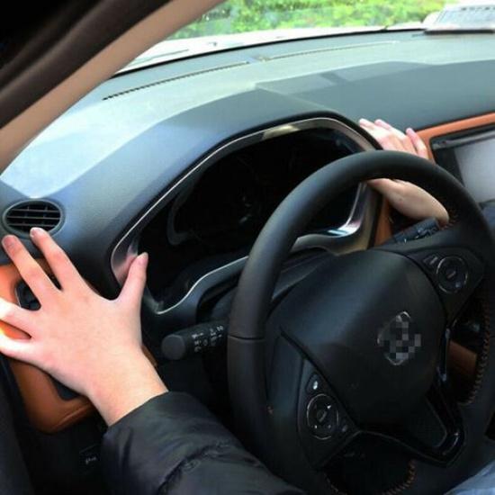 Silver Car Front Dashboard Frame Cover Trim For Honda HR-V HRV Vezel 2016-2019