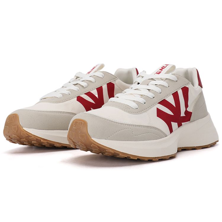 MLB Chunky Jogger New York Yankees Synthetikleder Retro Stoßdämpfend Rutschfest Abriebfest Erhöhte Höhe Low-Top Dad Shoes 3ASXX111N-50RDS