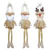 Christmas Doll Door Ornament Multipurpose Long Leg Doll Hanging Decoration For Tree Door Handle Bookshelf Curtain Window