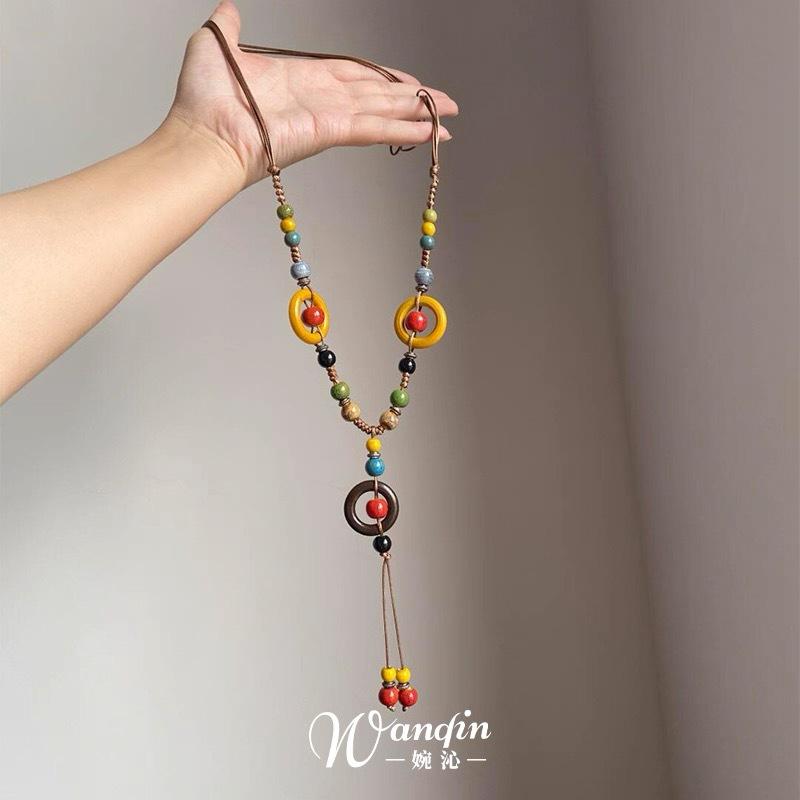 Bohemian Shell Beaded Necklace Lightweight Luxury Ethnic Choker Vacation Beach Jewelry for Women
