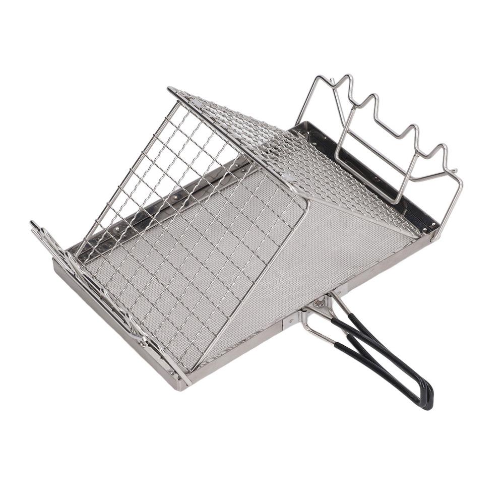 Foldable Toast Grill Rack Mesh Surface Foldable Toaster Camping Toaster Outdoor Toasting