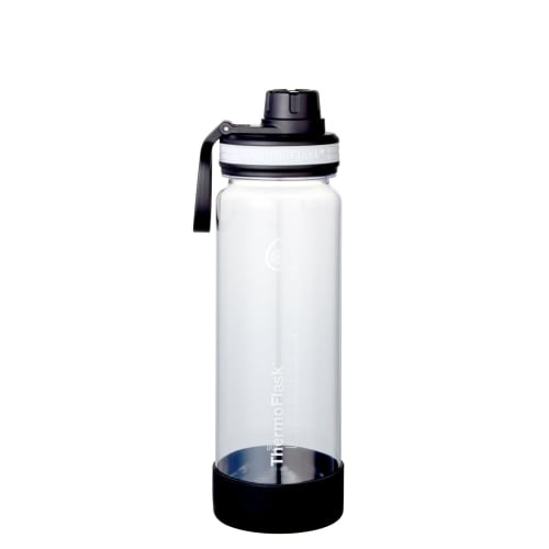 Official Takeya Clear Bottle, 0.7L (700ml), Thermo Flask with Graduations, Carry Handle, and Silicone Bumper. Lightweight, Direct Drinking, Protein Sh