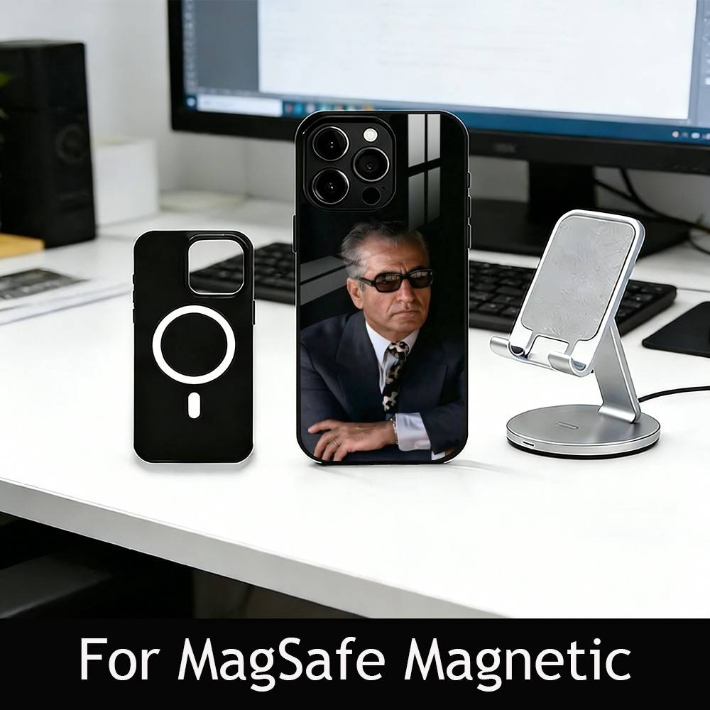 King M-Mohammad Reza Shah Pahlavi Phone Case For iPhone17,16,15,14,13,12,11 Plus,Pro Magnetic For Magsafe Wireless Charging