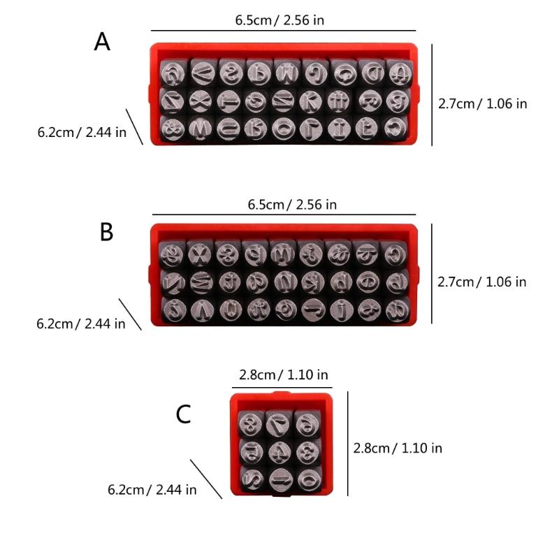 Professional 3mm Steel Letter Number Stamper Metal Handle Leather Punches Carving Tool For Leather Craft Jewelry Making