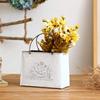 Vintage Distressed Handbag Flower Pot Flower Vase Plant Bucket Iron Art Vase Wear-resistant Decorative Pot Metal Flower Basket