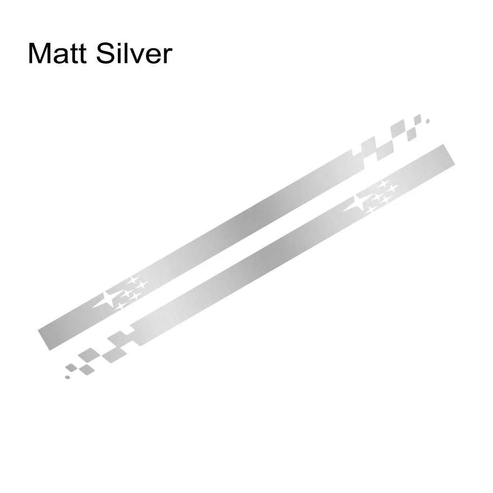 

2 шт./лот наклейка на юбку с боковыми полосами на дверь автомобиля для Subaru Impreza WRX STI GDB GVB 2018 2009 2008 2014 2002 2015 аксессуары Matt Silver