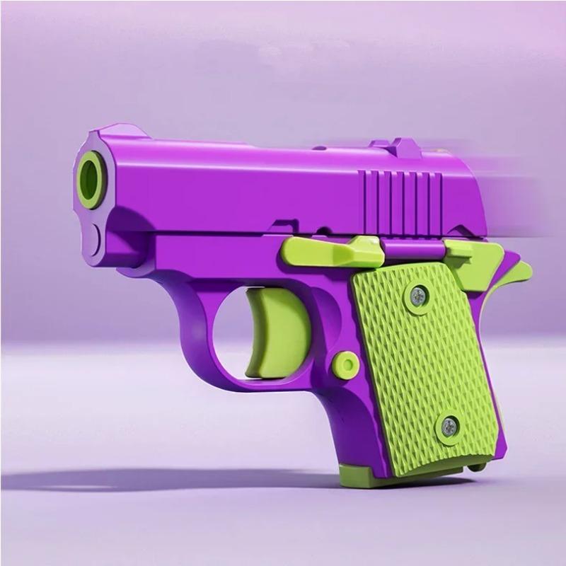 New ABS Plastic Mini 1911 3D Printed Gravity Toy Gun Stress Relief Pistol Toy for Adults Gifts for Boys & Kids 3+ Years Old