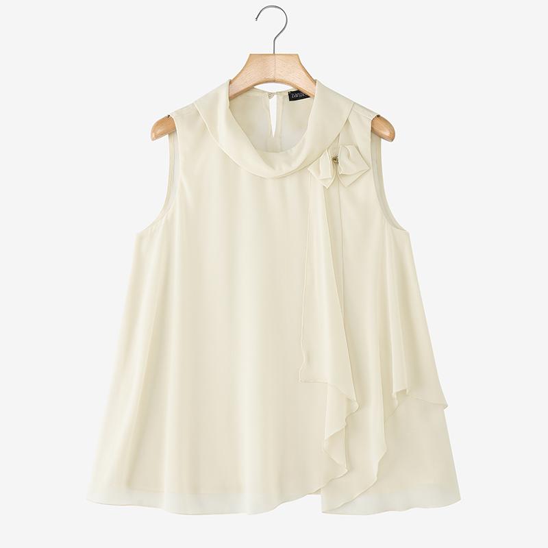 ZANZEA Women Loose Round Neck Casual Sleeveless Blouse