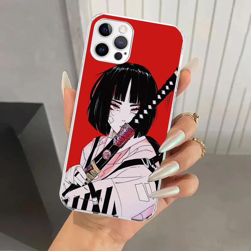 Japanese Style Anime Girl Phone Case for Iphone 17 Air 16 15 Plus 14 13 Mini 12 11 Pro Max 16E 7 8 SE 2020 Soft Funda Print Shel