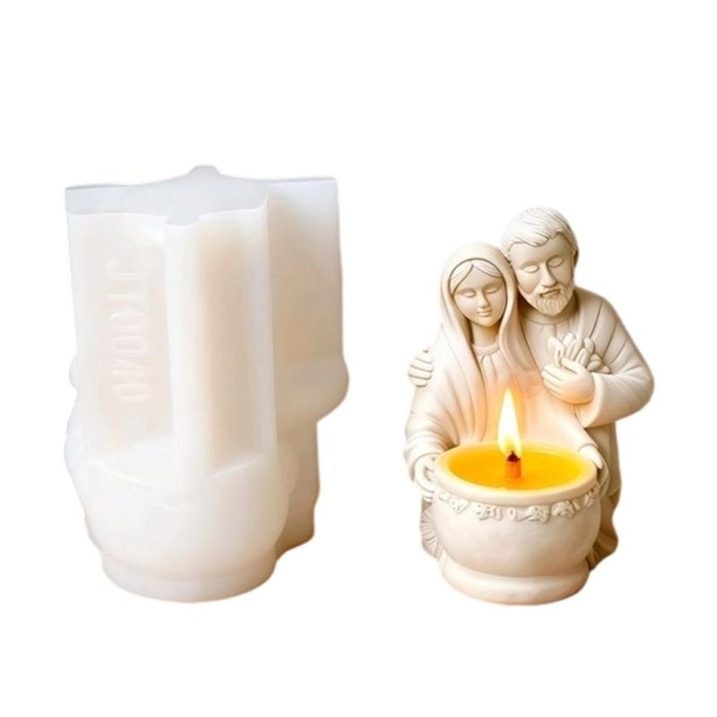 

Silicone Mold For Handmade Priest Statue Planter Storage Jar Crafting With Flexible Reusable Design Jewelry Holder Mould 1