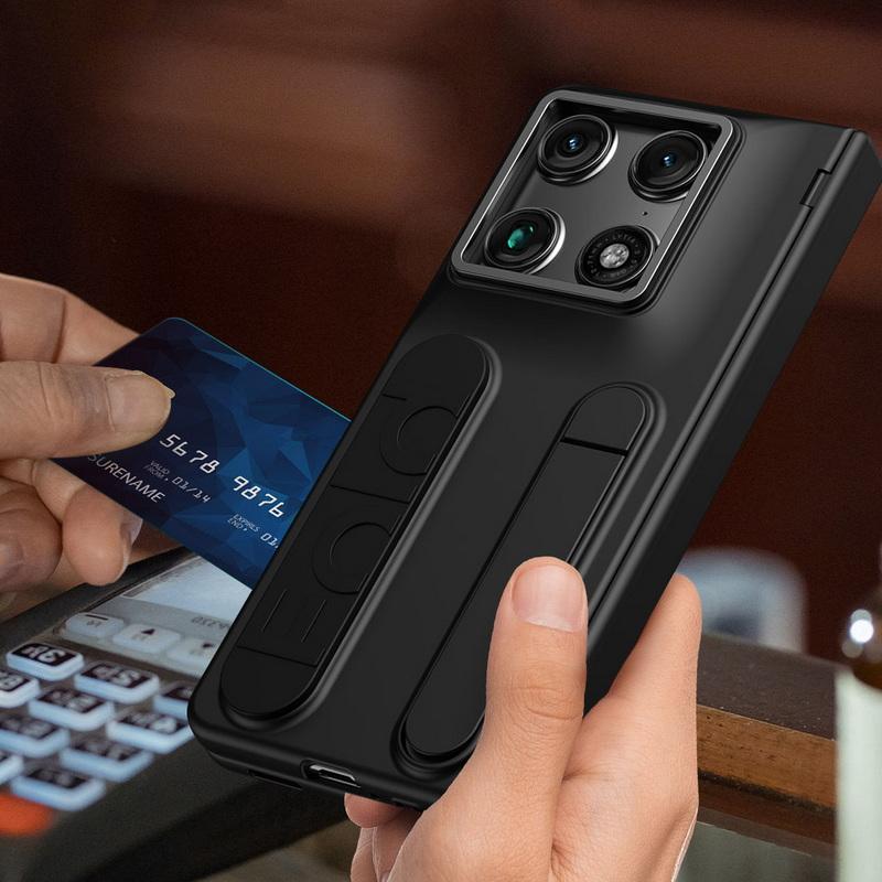 Custodia per Telefono con Supporto da Polso Cernierato per Motorola Moto Razr Fold Ibrida TPU+PC Pellicola Protettiva per Schermo Cover con Supporto Antiurto