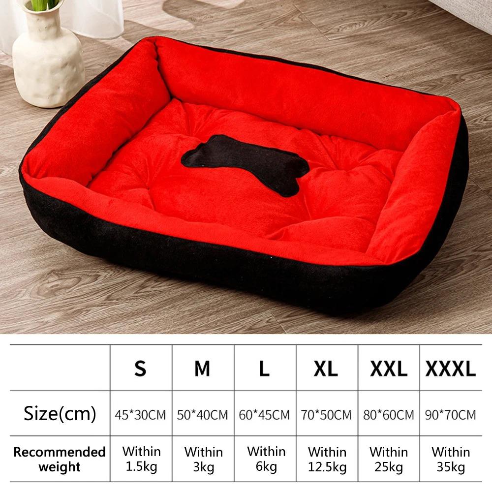 Square Pet Cat Dog Bed Large Cat Kennel Washable Cat Cushion Waterproof Mattress Pet Cushion Medium Large Dogs Pet Supplies