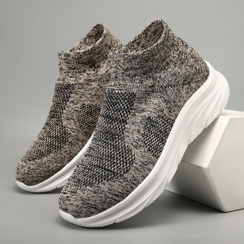 Sneakers breathable mesh casual simple thick bottom fly weaving outdoor commuting daily fly weaving