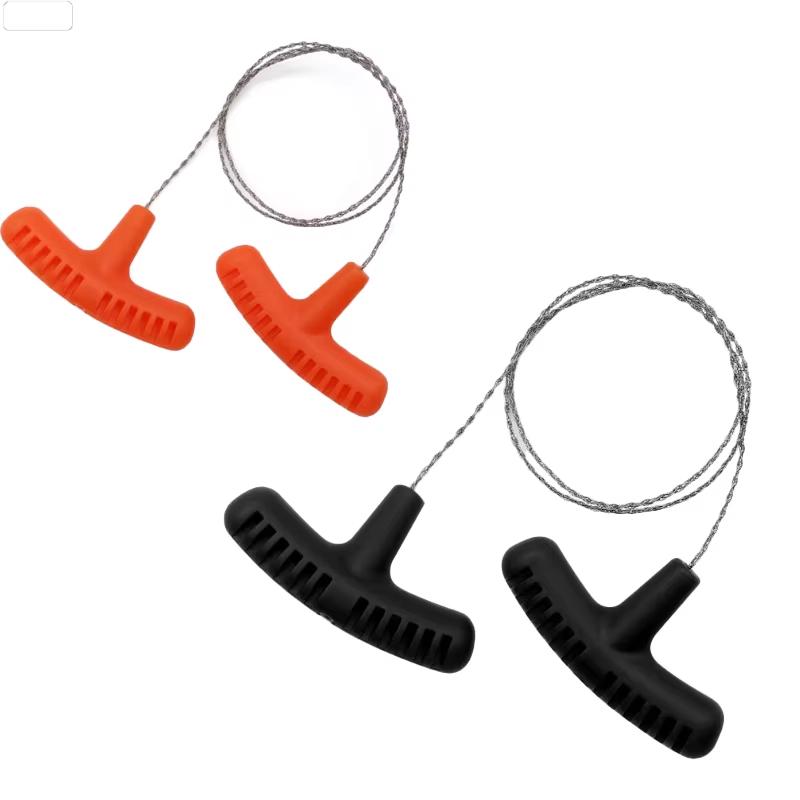 High-quality Multi-purpose Mini Pocket Wire Saw Stainless Steel Wire Saw Orange Outdoor Camping Emergency Survival Gear Tools