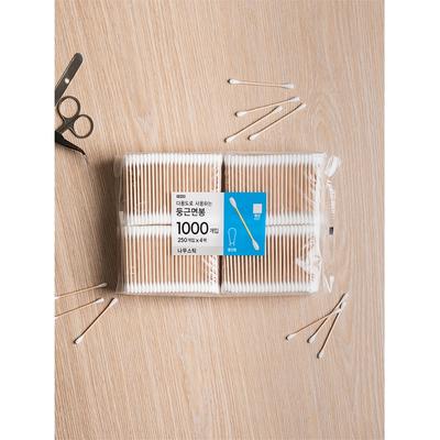 Daiso Wooden Stick Round Cotton Swabs  Pack Of 1000