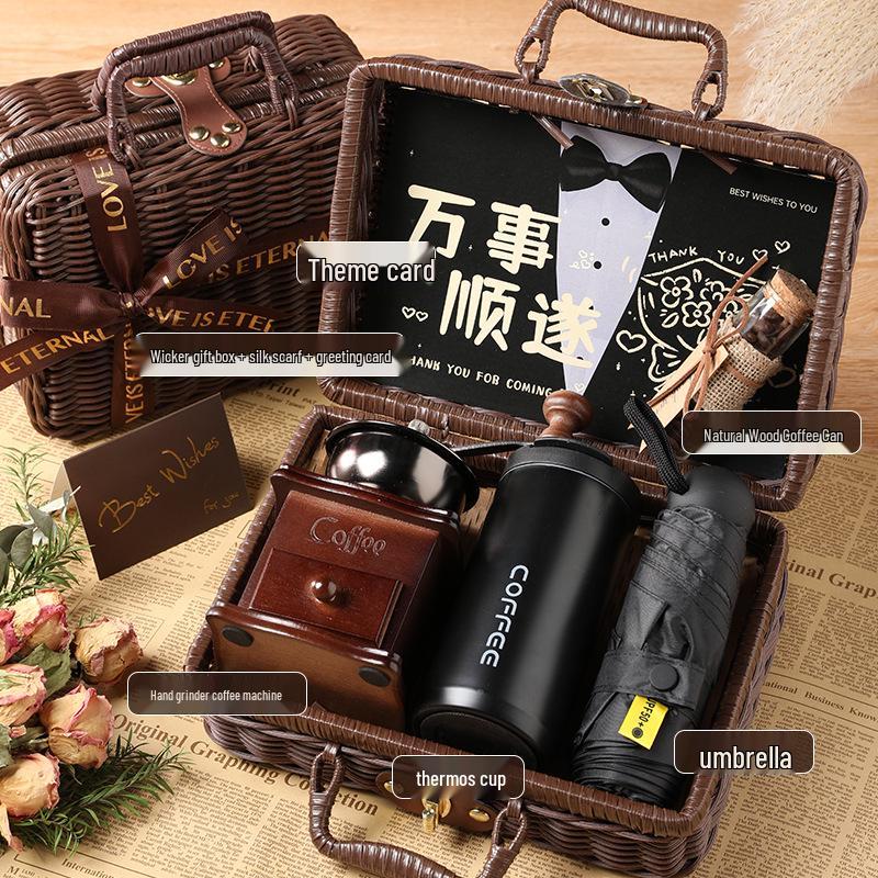 Pánská dárková sada kávovaru: Ideální k narozeninám, kreativní nikové dárky pro svědky nebo pro přítele a manžela.