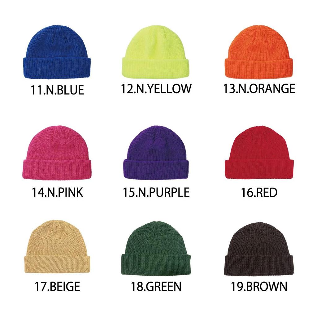 Basic Enchi Knit Cap Low Watch Orange One Size Unisex