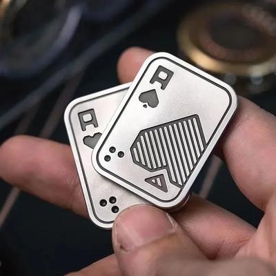 Fidget Slider Poker A K Metall Schiebekarte EDC Fidget Spinner Antistress Papa Entspannung Hand Spinner Stressabbau Spielzeug