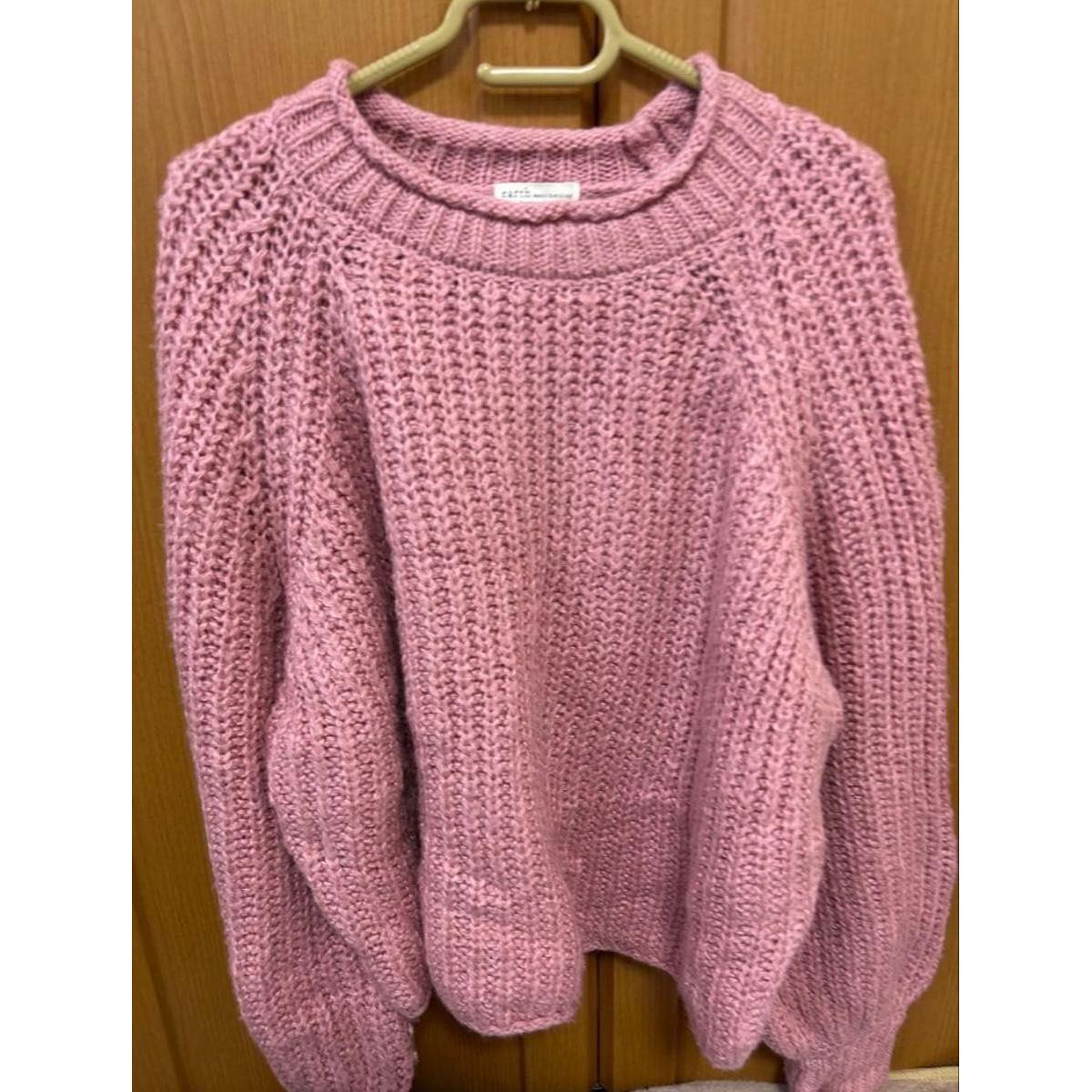 earth musicecology pink knit sweater
