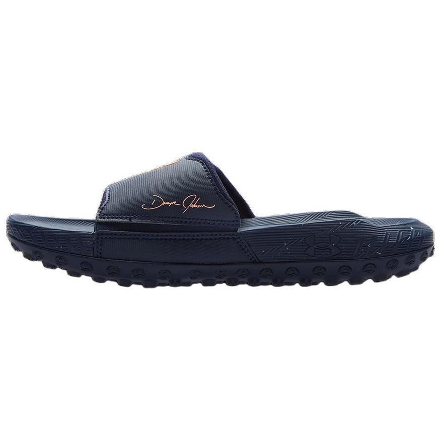 Under Armour Project Rock 3 Slide Midnight Navy Flare Orange Unisex Sneakers Blue 3026034-403