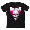 WWE Bret Hart Black  , The Hit Man Skull Unisex T-Shirt