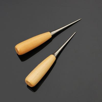 Awl Solid Wooden Handle DIY Sewing Accessories Awl Poking Tool Punching Drilling Hole Sewing Tools