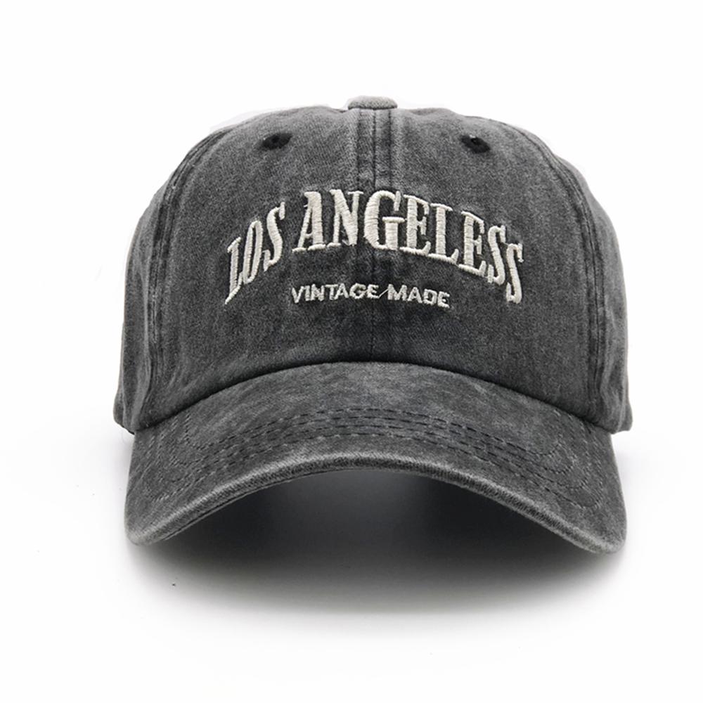 Модная Бейсболка с вышивкой Унисекс Хлопок Мягкий Верх Ретро Snapback Кепка Adjustable серый