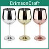Elegante Set di Calici da Vino in Acciaio Inossidabile 304 con Lussuoso Design ad Alto Gambo per Champagne e Spumante Ideale per Intrattenere gli Ospiti