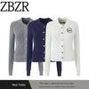 Za Export New Arrival Women's Clothing ZR Fashion Style Fashion All-Match Letter Long Sleeves Short Sweater Single-Breasted Cardigan