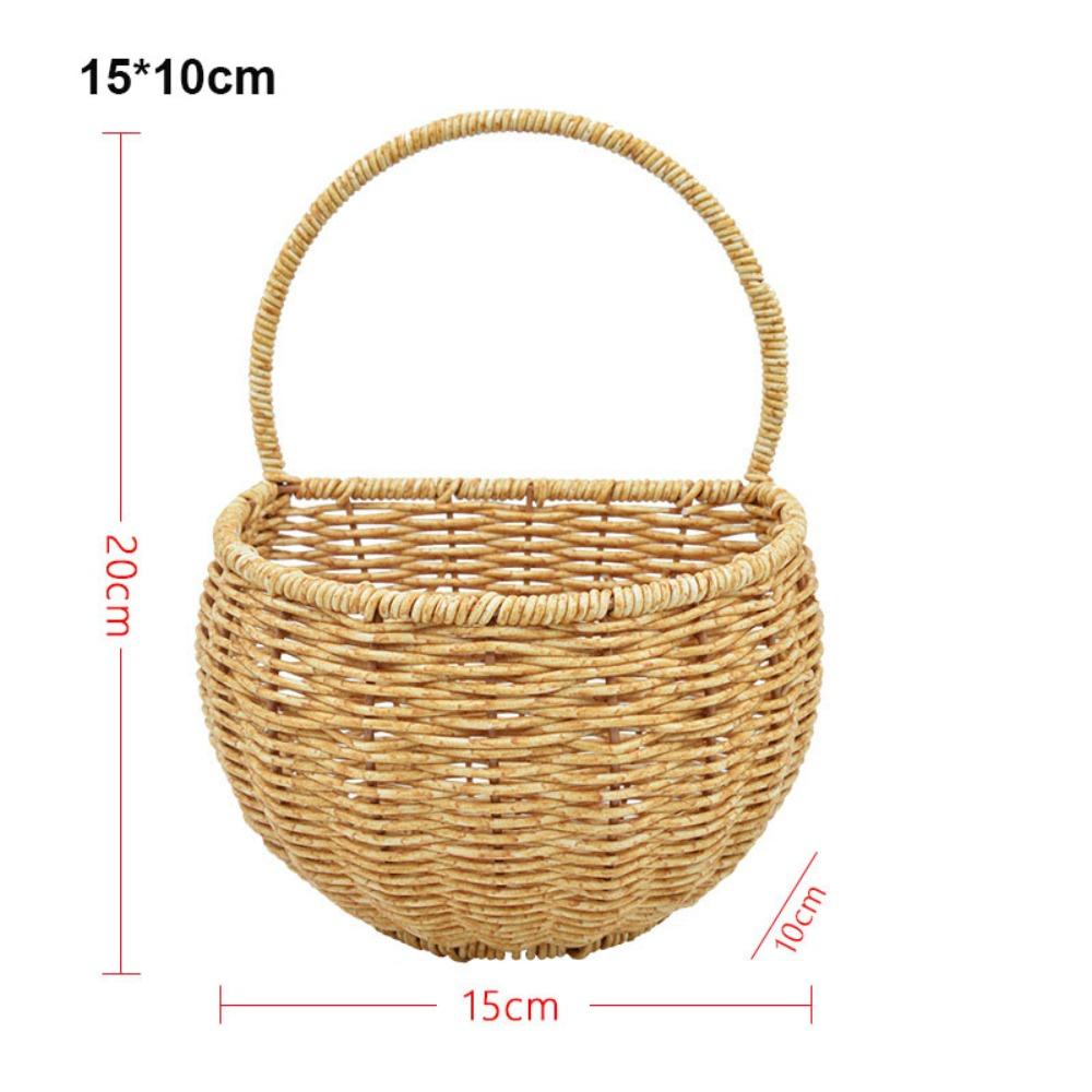 Portable Fruit Tray Sundries Organizer Breathable Storage Bin Handwoven Bread Storage Basket