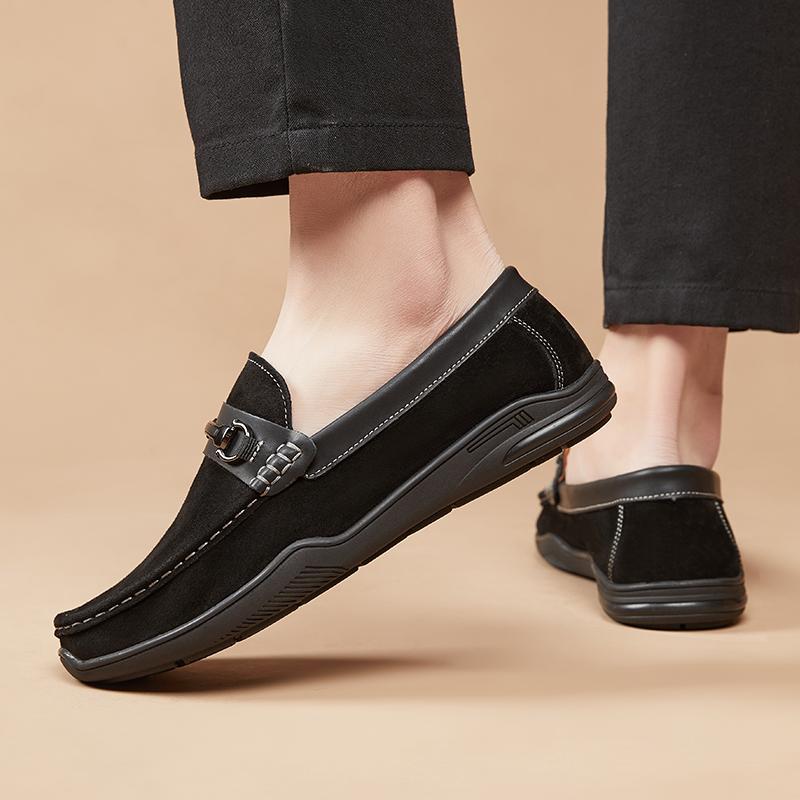 Men's Casual Leather Shoes Lightweight Loafers Moccasins Comfortable Slip On Driving Shoe