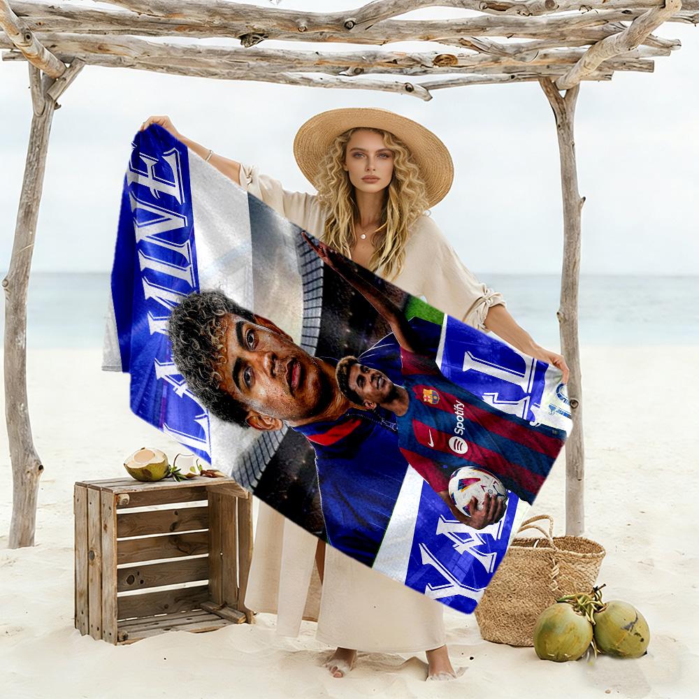 Lamine Yamal Spain Champions Celebration Beach Towel Quick-Dry Soft Microfiber Comfortable Lightweight