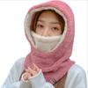 Lamb Wool To Keep Women Warm In Winter, Thickened Anti-wind and Cold, Ear Protection, Face, Scarf, Mask, Integrated Hat, Cycling