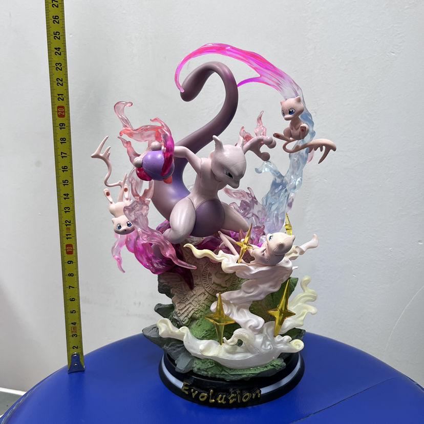 26CM Pokemon Mewtwo Genga Charizard Can emit light dragonball figures Demon PVC Evil and charming partner Collection Mode Gifts