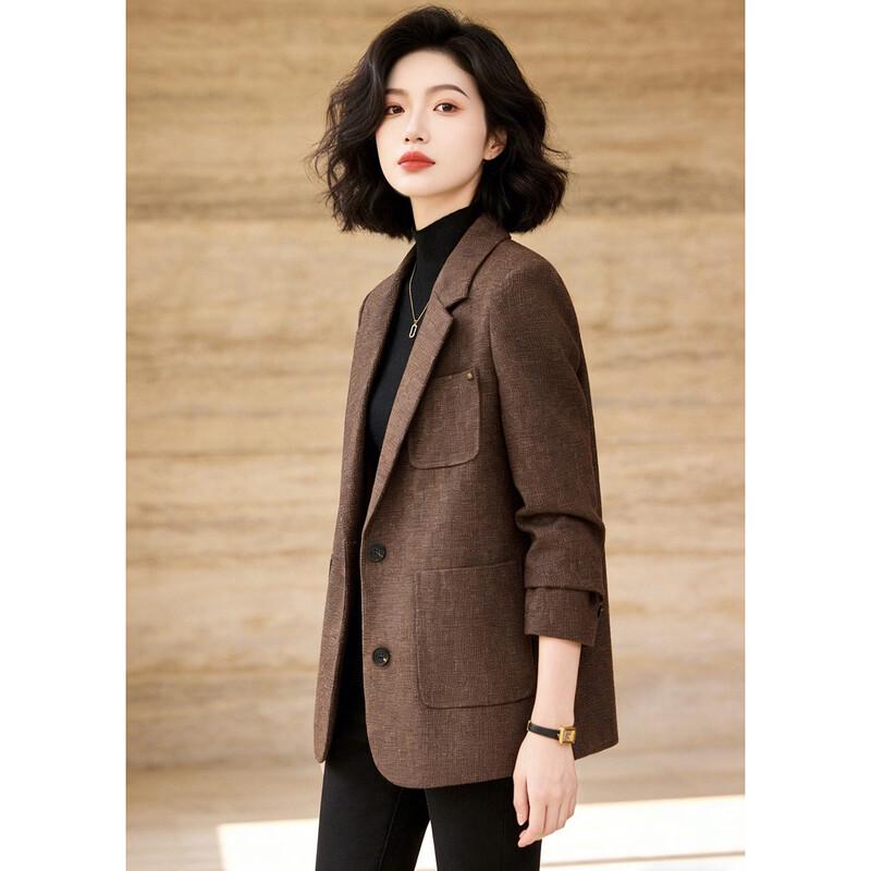 EST+II Women's Slim Fit Single-Button Notch Lapel Blazer