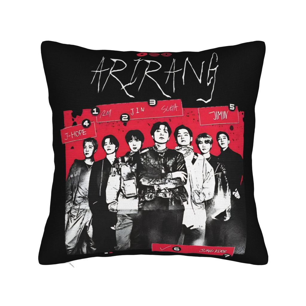 American Singer BBillie EEilish Square Pillow Case Polyester Cushions for Sofa Casual Pillowcase