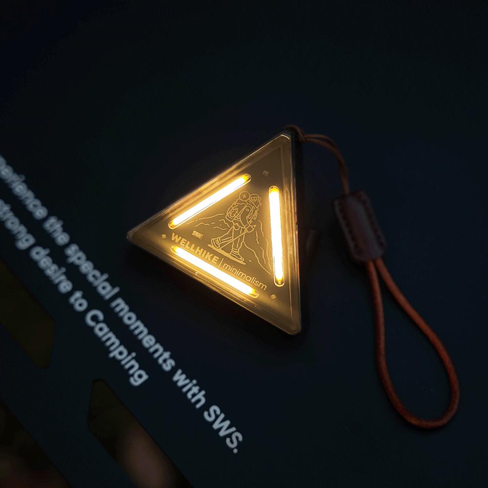 Portable Mini Camping Lights With Magnetic Suction And Lanyard Multi-Functional Tactical Triangle Lights Suitable For Camping