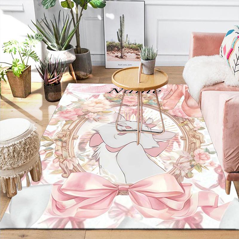 Custom 1Pc Pink Hearts Cats Rug Office Carpet Indoor Outdoor Entrance Doormat Nonslip Soft And Comfortable Living Room D916119