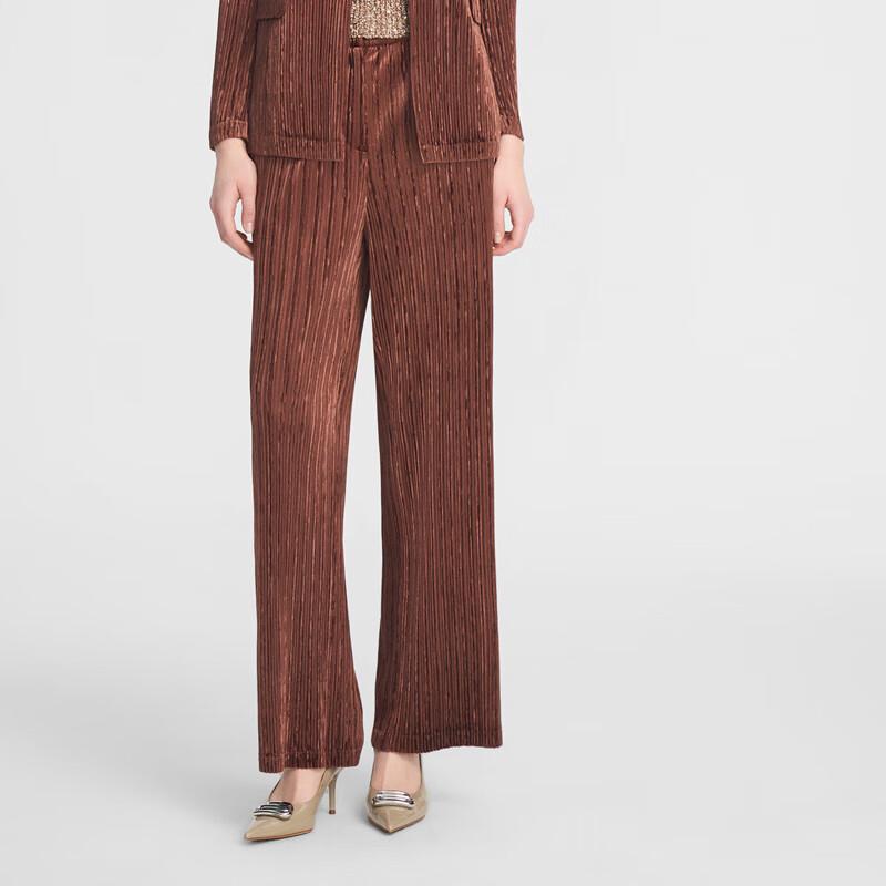 

ELLASSAY Women s Classic Retro Velvet Straight-Leg Pants L