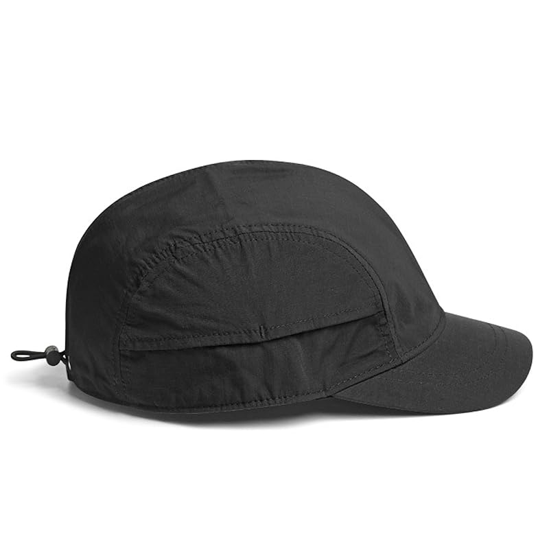

[Haverly] jet cap 4 panels short brim breathable big size 2 sizes men s big running CAP sports hat casual baseball hat awning Plain color ventilation