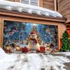 Christmas Garage Door Banner 13x6ft Seasonal Decorations Christmas Photography Backdrops for Garage Door Party Porch Yard Wall