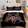 Slayer Logo with Swords Design Bedding Duvet Cover Set Duvet Cover Pillowcases (1*Duvet Cover 2*Pillowcases, Without Duvet Insert)