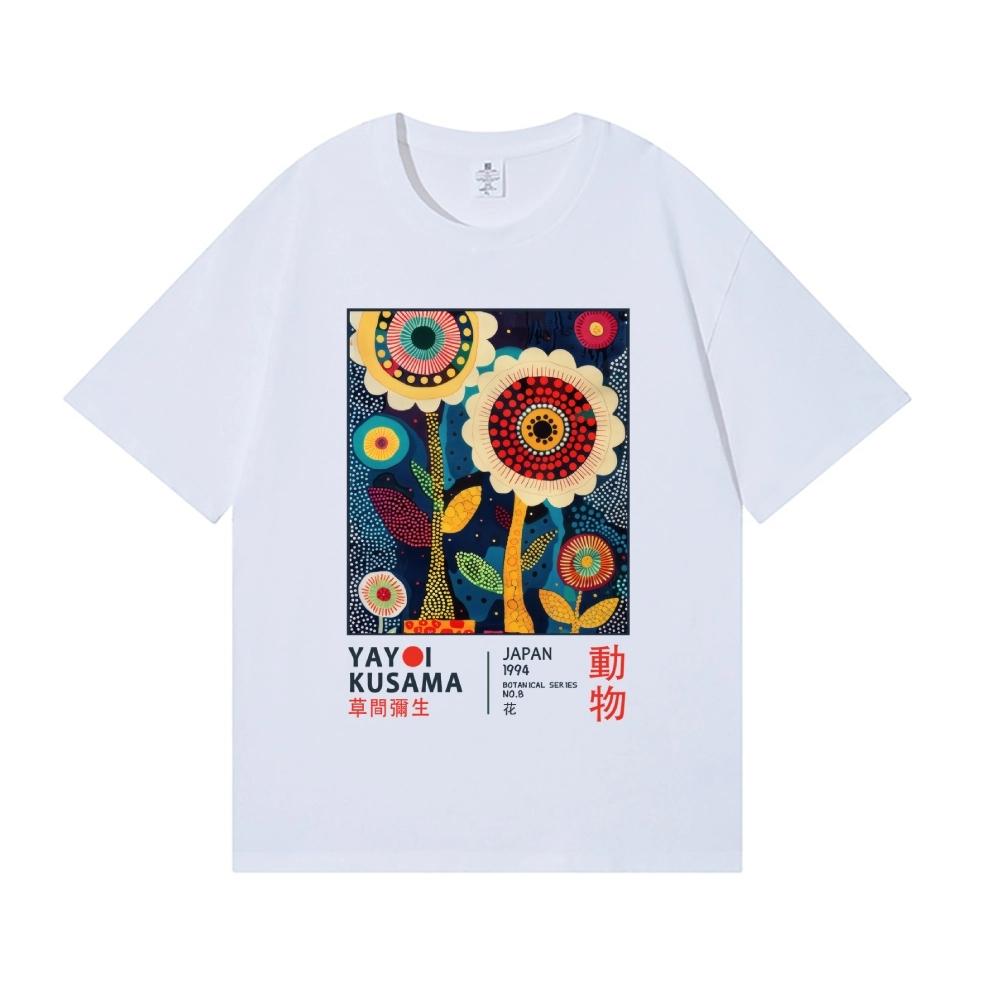 Yayoi Kusama T-shirt Japanese Artist Pop Art Polka Dot Pumpkin Infinity Mirrors Crewneck Casual Streetwear Y2k 2026 Summer Tees