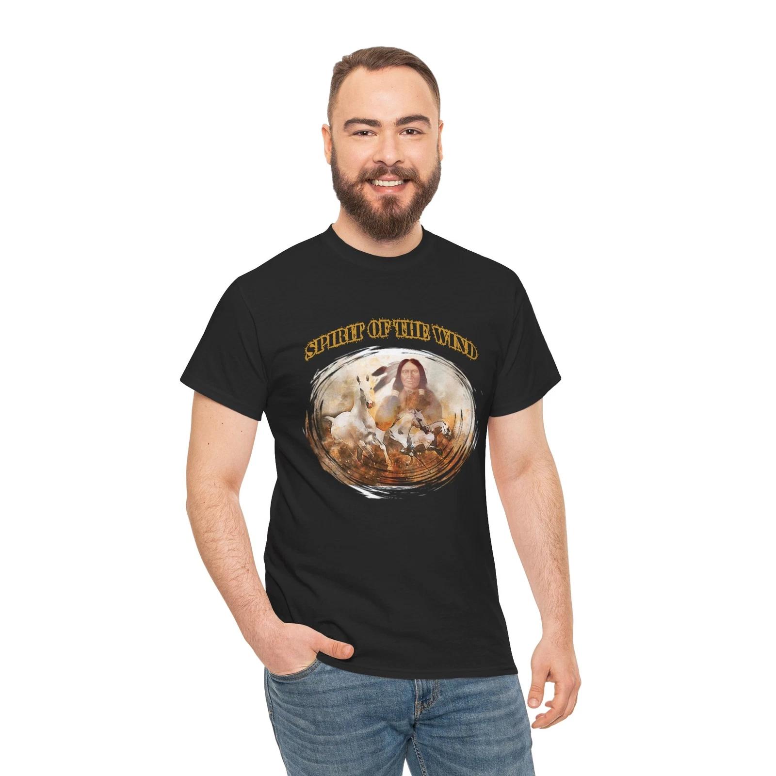 Native American Indian Spirit of the Wind Horses T-Shirt Mustangs S