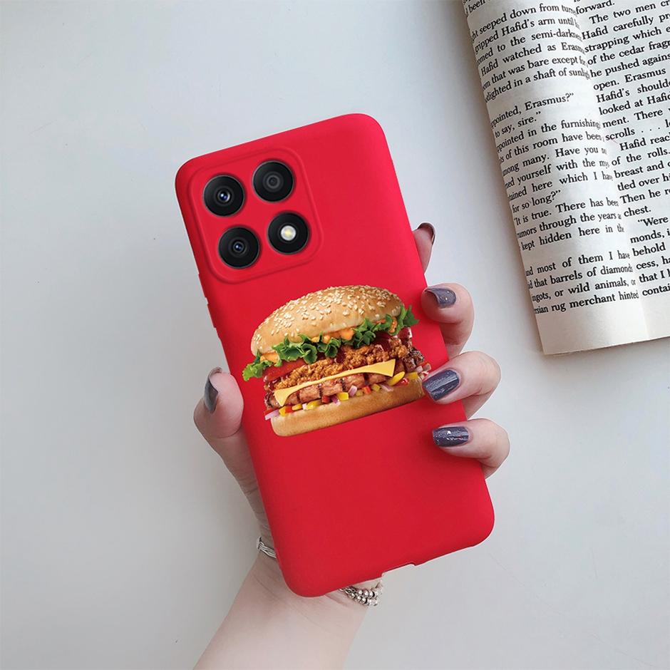 Fundas For Honor X8A 2023 Case Soft Silicone Cute Heart Back Cover Phone Cases for Huawei Honor X8a Case HonorX8A Coque Bumper