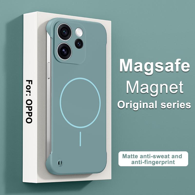 Pro OPPO Reno 15 Pro ultra tenký bezrámový magnetický nárazuvzdorný kryt pro OPPO Reno 15 15Pro MagSafe pevný PC matný zadní kryt