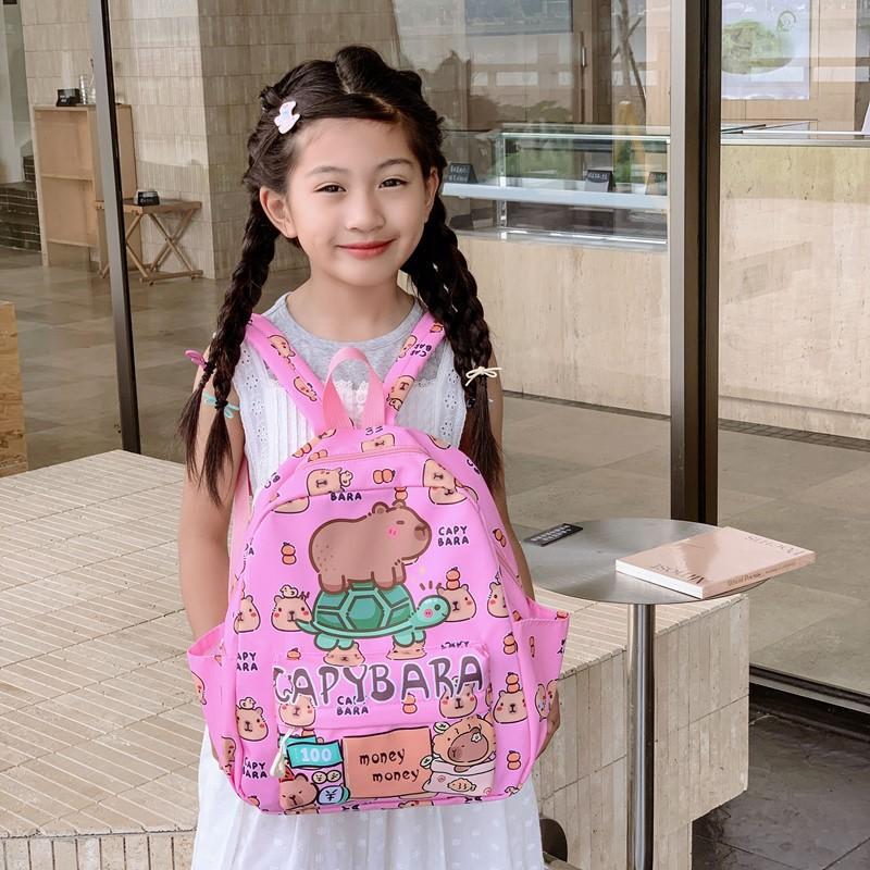School Bag New Cute Kapibara Backpack Lightweight Versatile Large-capacity Children's Bag