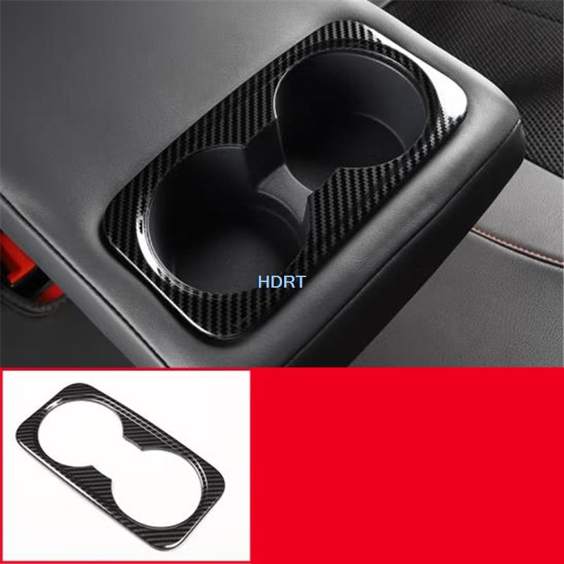 Rear Air Outlet Glass Switch Gear Water Cup Frame Carbon Fibre Interior For Changan UNIT UNI-T  + Car Accessories Styling