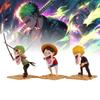Detailed One Piece Luffy Zoro Sanji Pvc Figures Anime Collectible Desk Decor