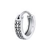 Vnox Ethnic Hoop Huggie Earrings for Men Boys, Anti Allergy Stainless Steel Rock Punk Round Earring Gifts To Boyfriend BFF